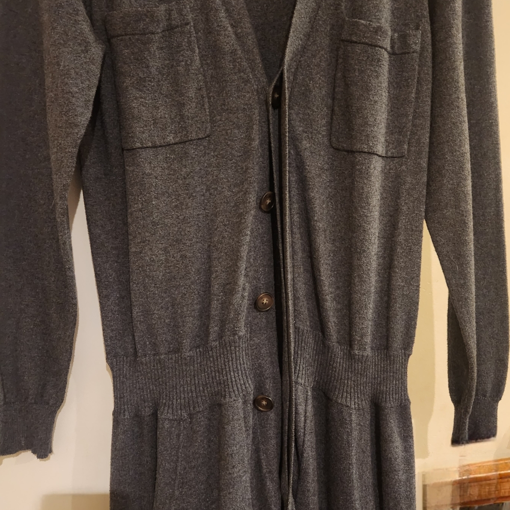 Faherty Charcoal Knit Sweater Jumper